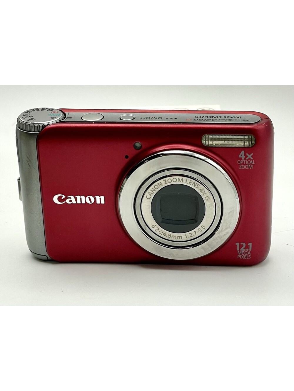 Canon PowerShot A3100 IS Red 12.1 MP Digital Camera - *Non Working Flash*